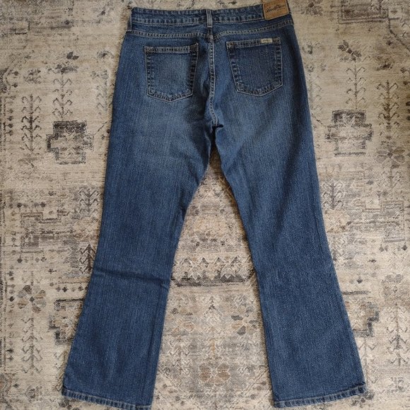 Stretch Levi's Low Rise Bootcut Jeans size Missus 10 short - Picture 3 of 8